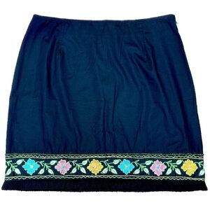 Margaret M Embellished Black Mini Skirt